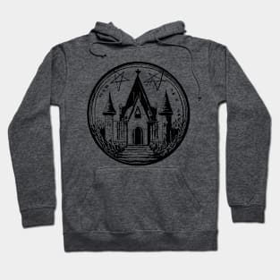 Halloween church on fire Hoodie